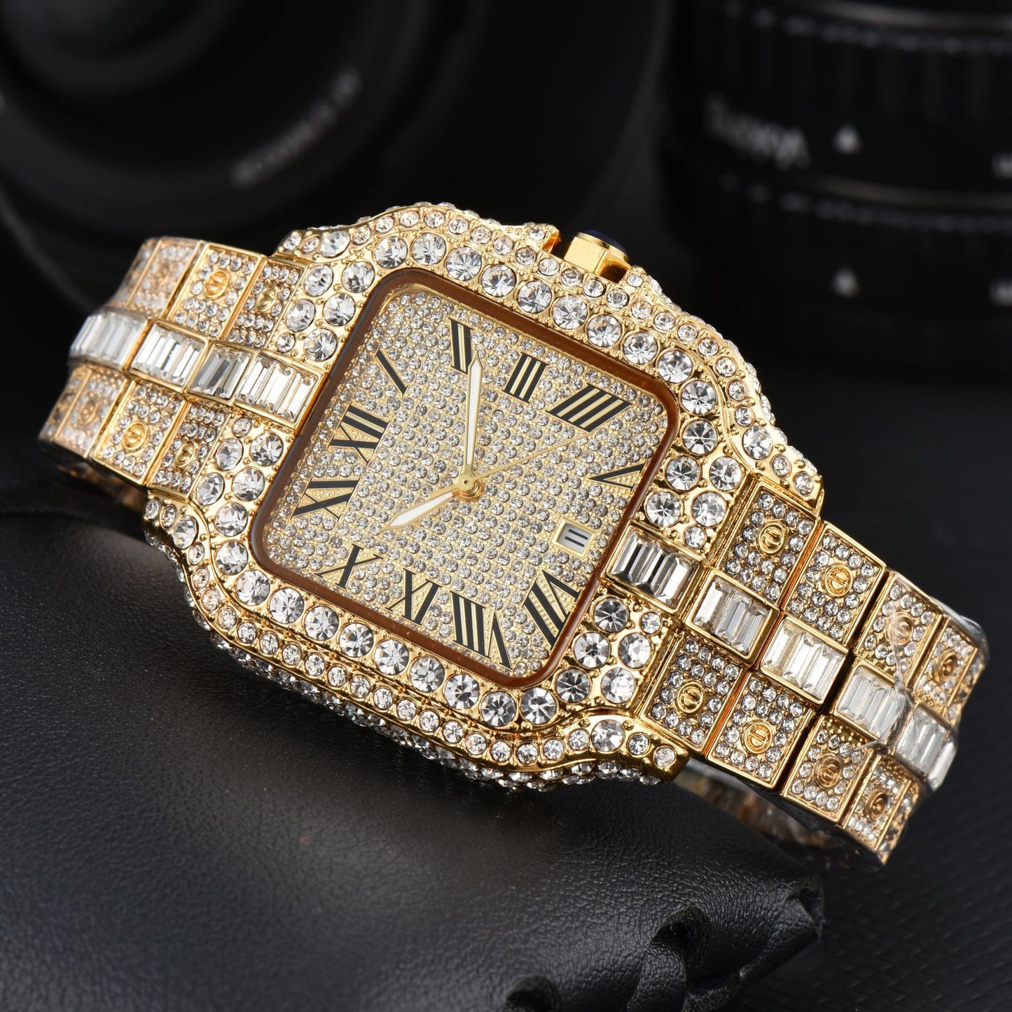 Men's Square Fashion Trend Full Diamond Watch Color 6