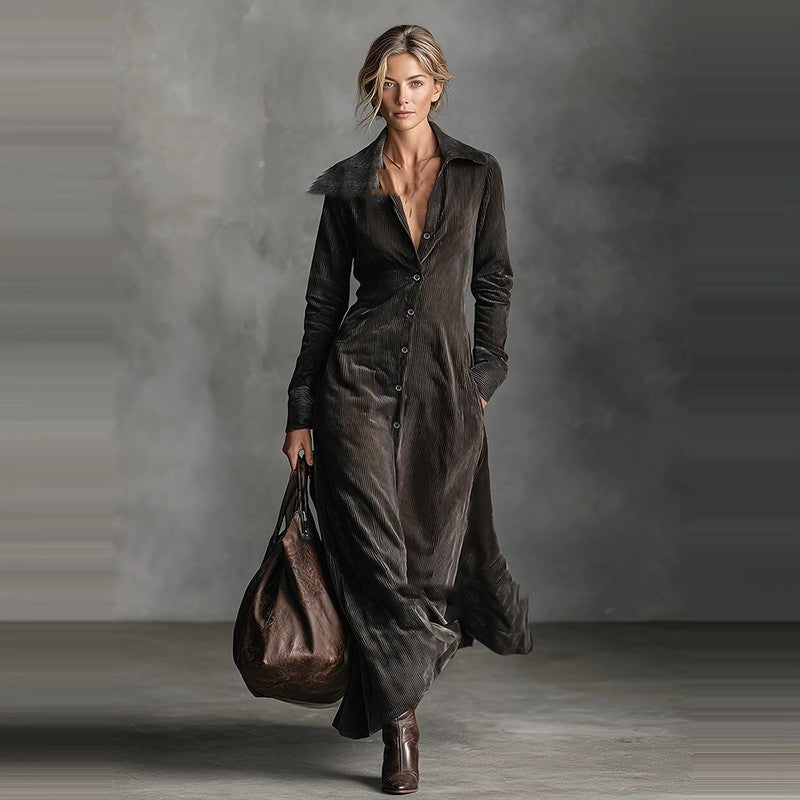 Elegant And Graceful Women's Dress With A Flared Skirt Picture Color