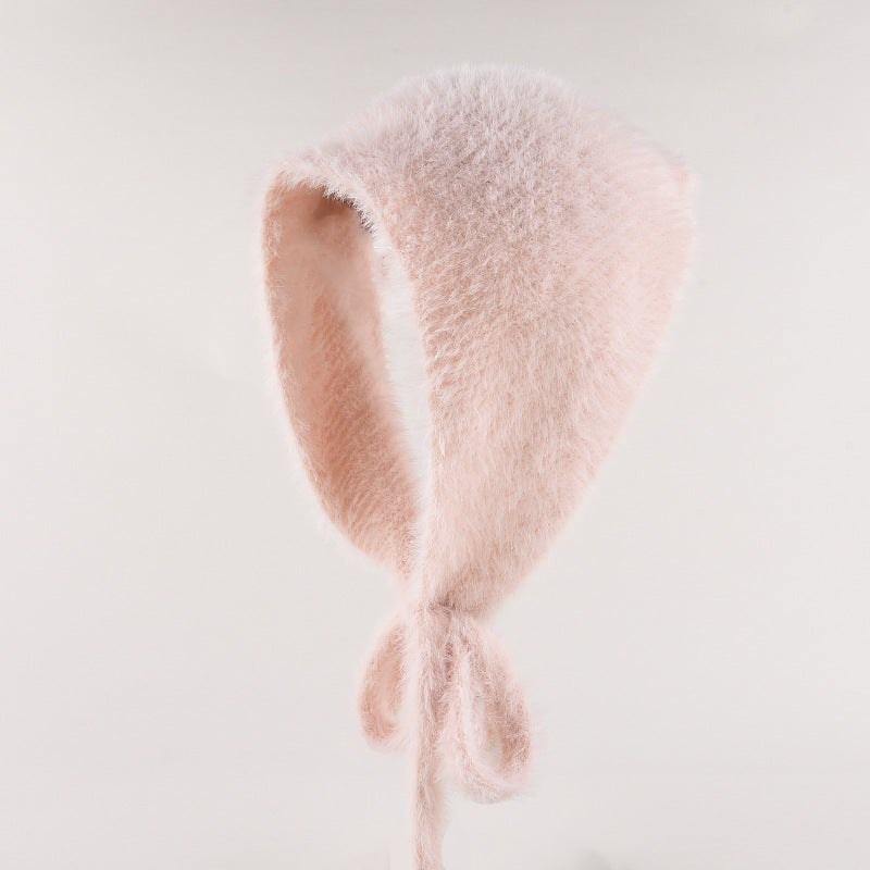 Women's Autumn And Winter Warm Plush Knitted Hat Pink