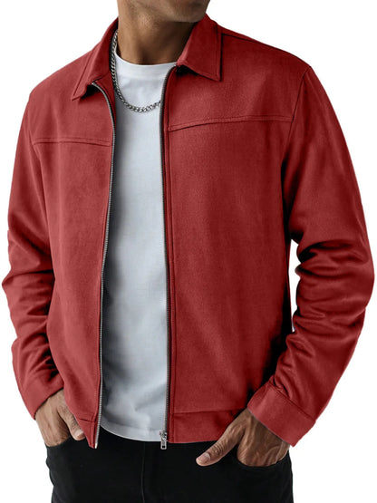 Fashionable Casual Versatile Long Sleeve Jacket For Men Red