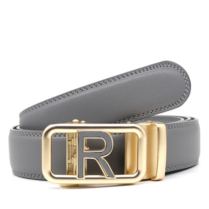 Comfort Click Belt Men's Factory Direct Sales Pants Belt All-match Casual Gray 125cm