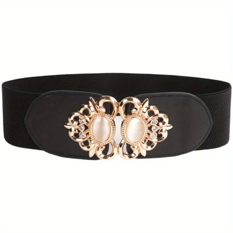 Elegant Retro Metal Buckle Belt Women Model3 75cm