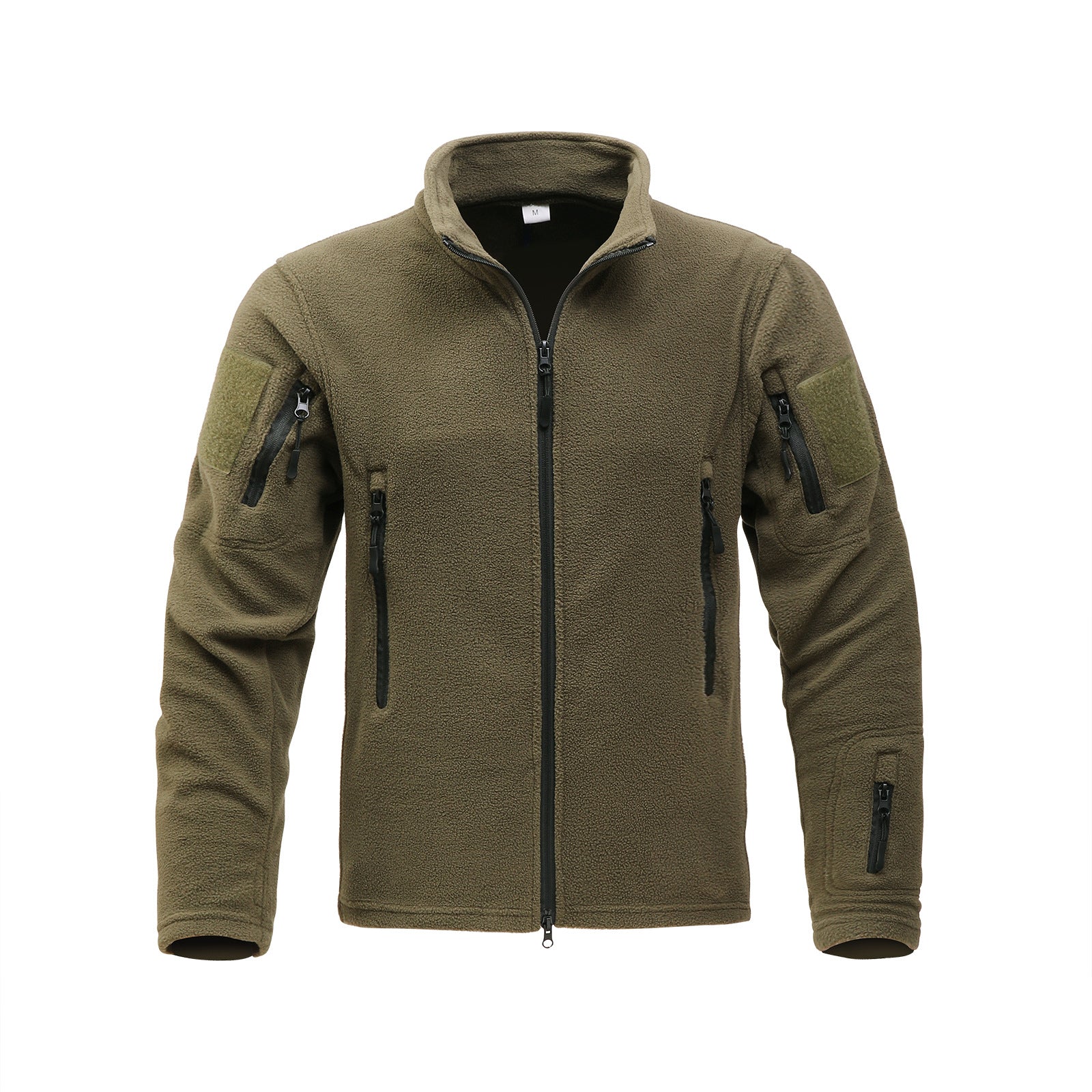 Men's Fleece Jacket Thickened Warm Coat Army Green