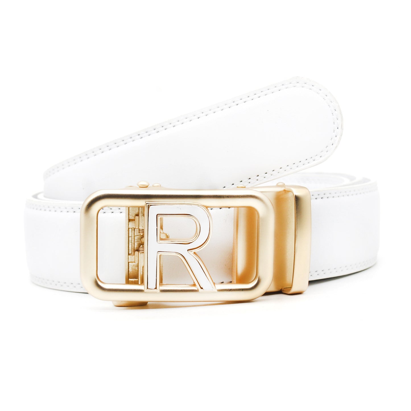 Comfort Click Belt Men's Factory Direct Sales Pants Belt All-match Casual White 125cm