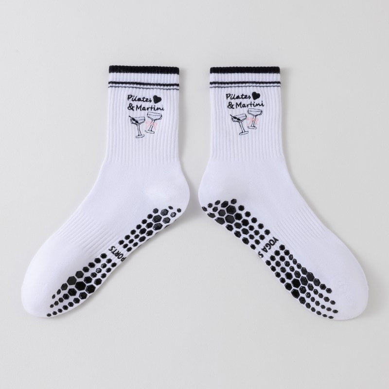 Women's Yoga Socks Professional Non-slip Black Martini