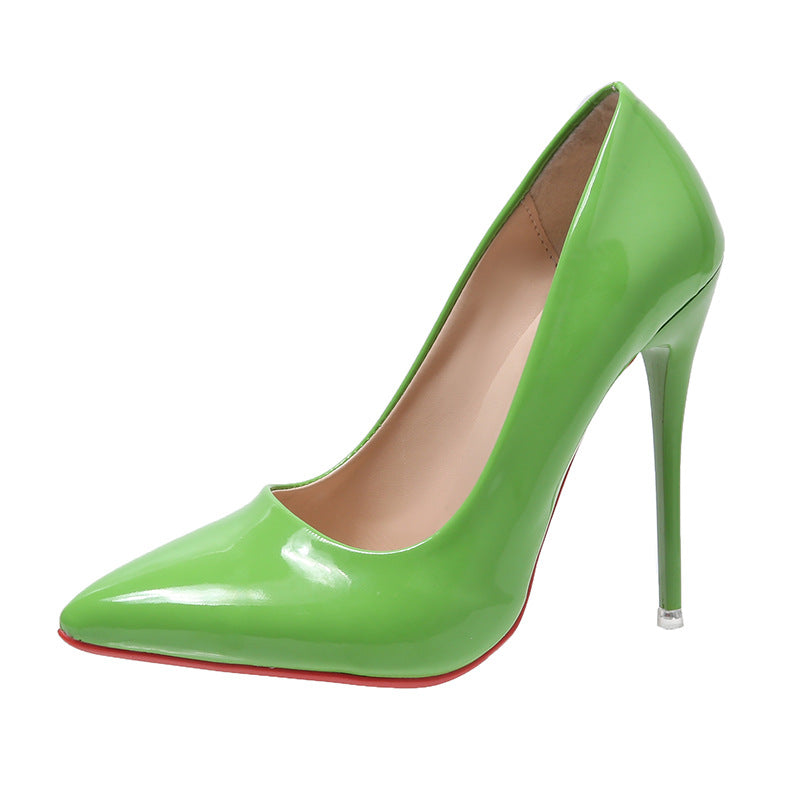 Plus Size Women's Shoes High Heels Sexy Stiletto Heel Fruit Color Green