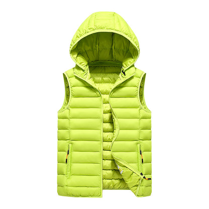 Men's Korean Slim Trendy Vest Fluorescent Green
