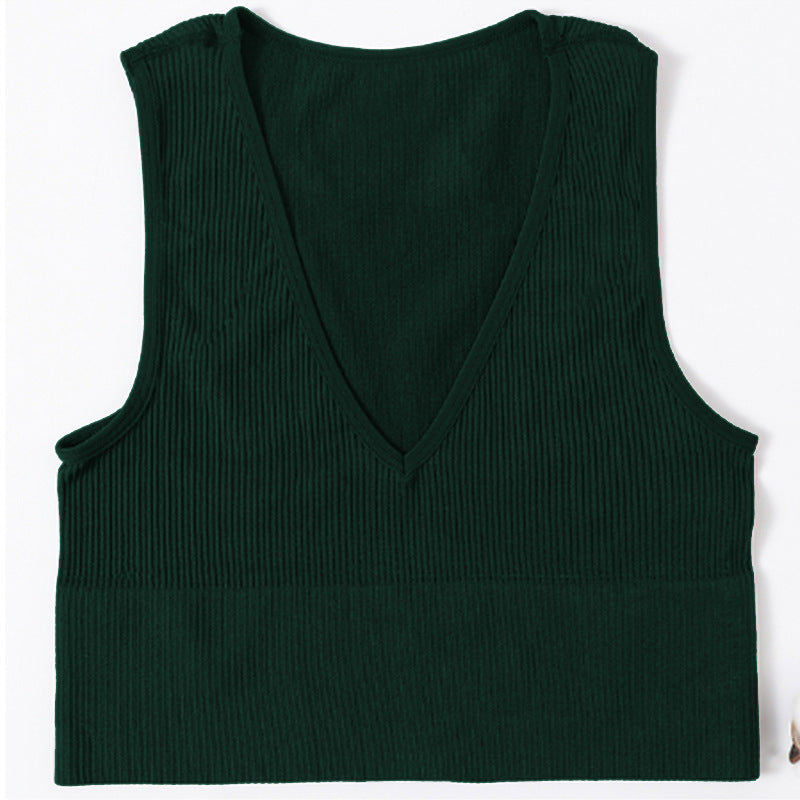 Sexy Off-shoulder Crop Top For Women Dark Green