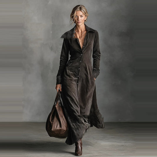 Elegant And Graceful Women's Dress With A Flared Skirt Picture Color