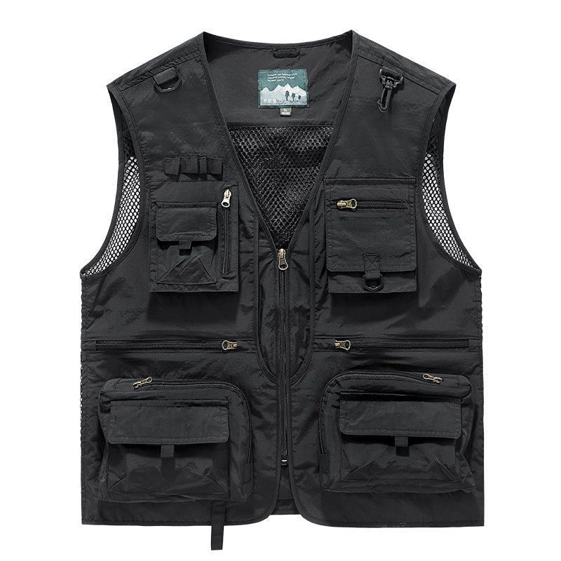 New Mesh Quick-Drying Vest Men Black
