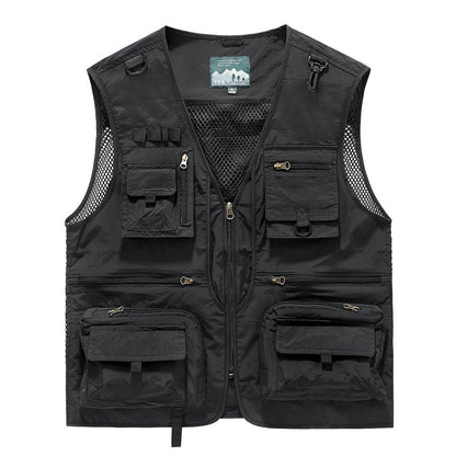 New Mesh Quick-Drying Vest Men Black