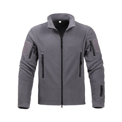 Men's Fleece Jacket Thickened Warm Coat Dark Gray