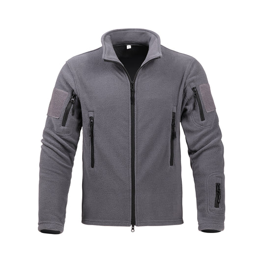 Men's Fleece Jacket Thickened Warm Coat Dark Gray