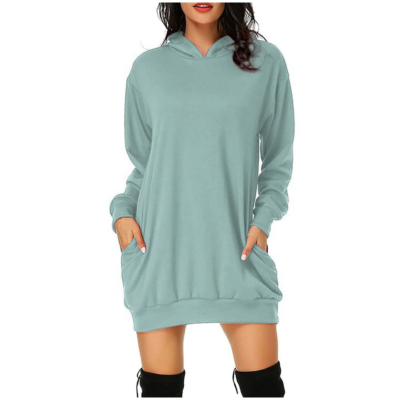 Ladies Gradient Digital Print Hooded Sweatshirt CD20240110524