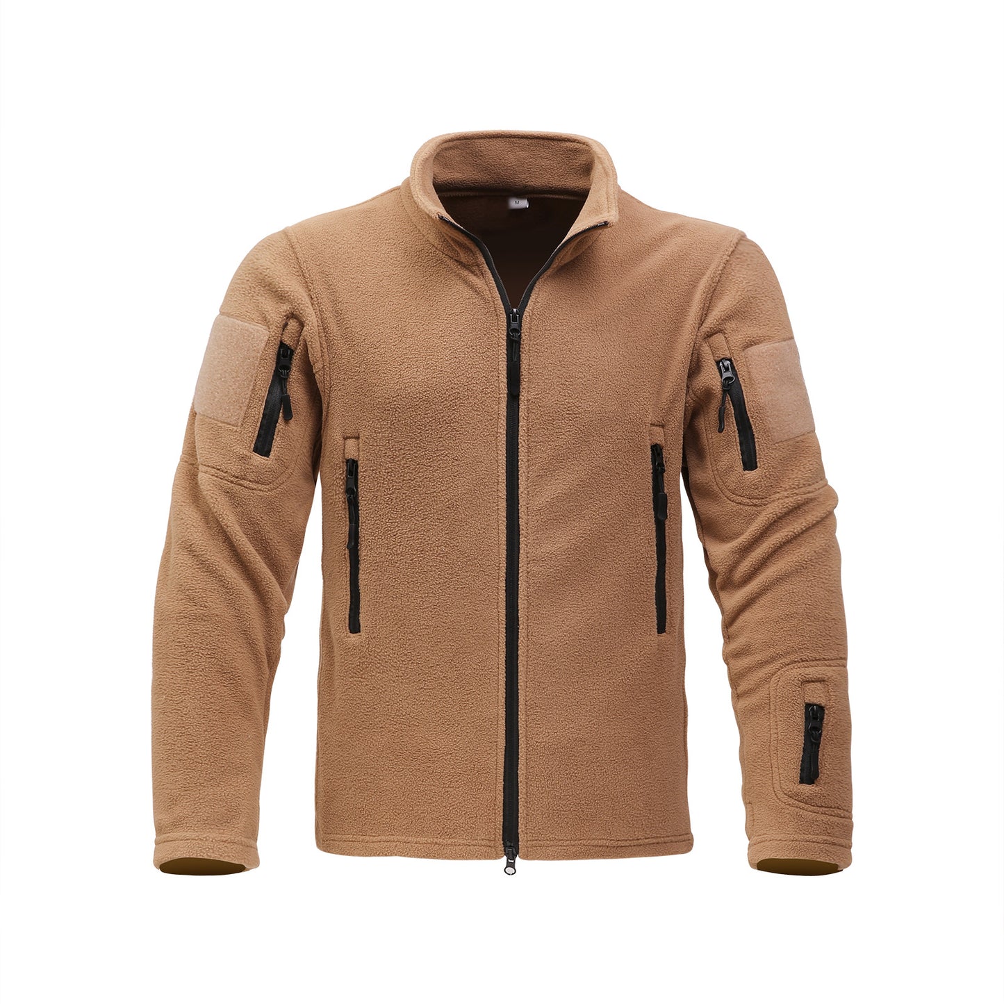Men's Fleece Jacket Thickened Warm Coat Sand Color