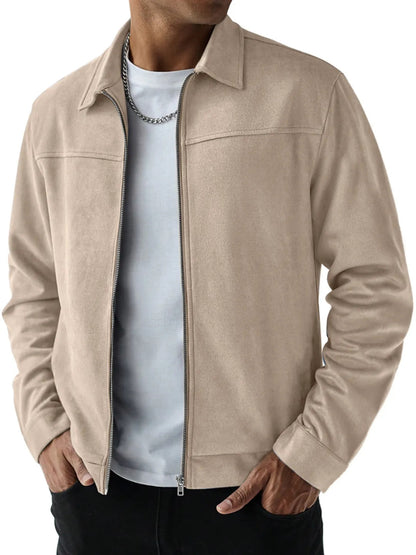 Fashionable Casual Versatile Long Sleeve Jacket For Men Khaki