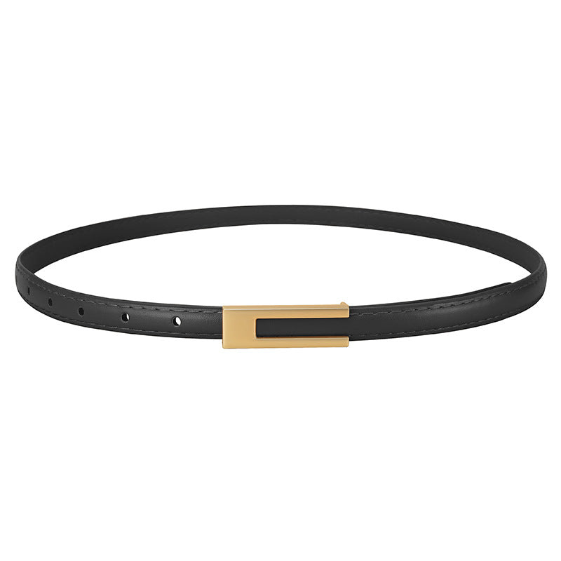 Women's High Waist Decorative Skirt Jeans Black 105cm