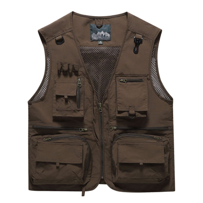 New Mesh Quick-Drying Vest Men Brown