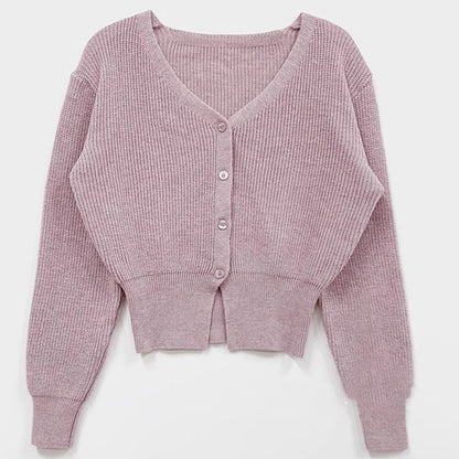 Temperament Waist-cinching V-neck Versatile Comfortable Long-sleeved Jacket For Women Pink Free Size