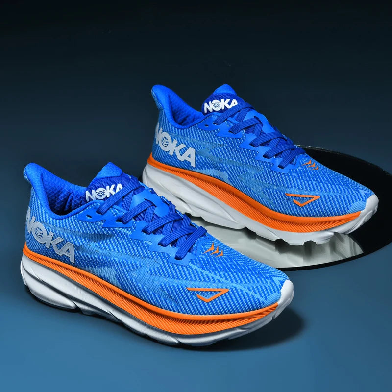 Running Shoes Men Sneakers Marathon Mens Shoes Professional Tennis Race Tranier AirCushion Athletic Sports Shoes Women Footwear A99 blue orange