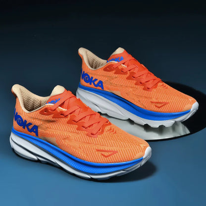 Running Shoes Men Sneakers Marathon Mens Shoes Professional Tennis Race Tranier AirCushion Athletic Sports Shoes Women Footwear A99 orange