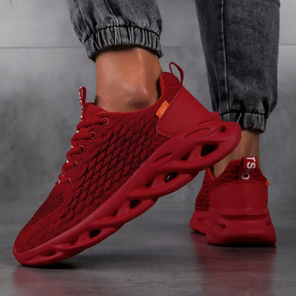 YRZL Mens Sneakers Red Running Shoes Size 48 Comfortable Athletic Sports Shoes Jogging Trainers Lightweight Sneakers for Men