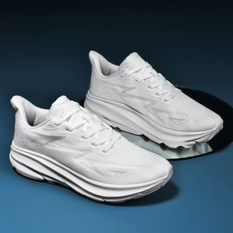 Running Shoes Men Sneakers Marathon Mens Shoes Professional Tennis Race Tranier AirCushion Athletic Sports Shoes Women Footwear A99 white