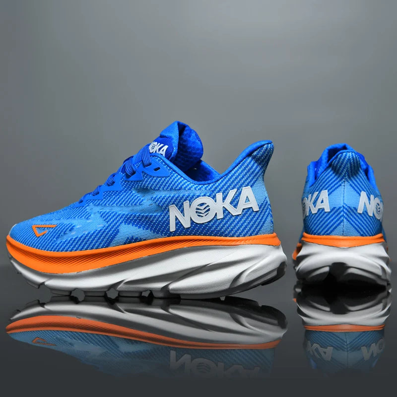 Running Shoes Men Sneakers Marathon Mens Shoes Professional Tennis Race Tranier Cushion Athletic Jogging Shoes Women Footwear A99 blue orange