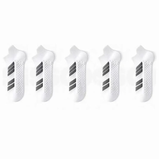 Men's Sports Socks Thick Towel Bottom Shock Absorption Non-slip Anti-sweat White Free Size