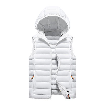 Men's Korean Slim Trendy Vest White