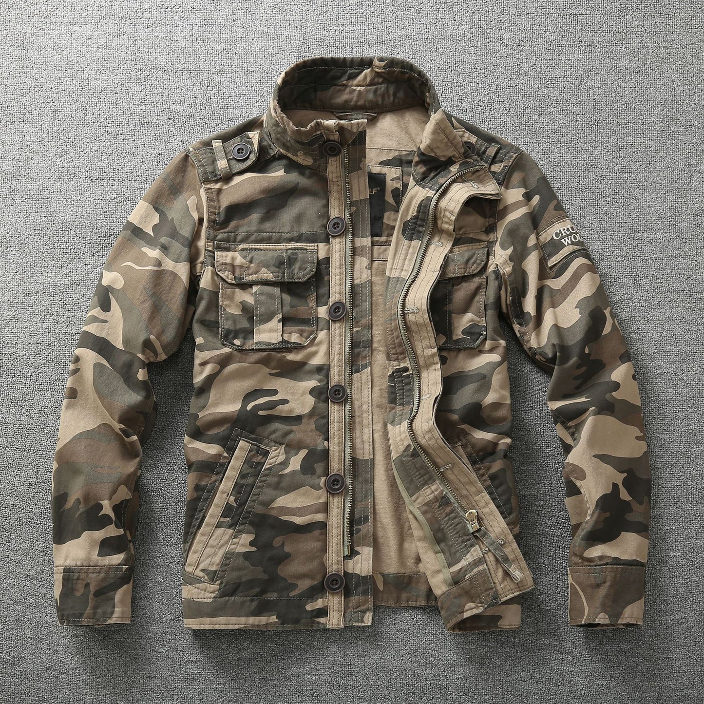 Autumn Men's Camouflage Work Jacket Sand Camouflage
