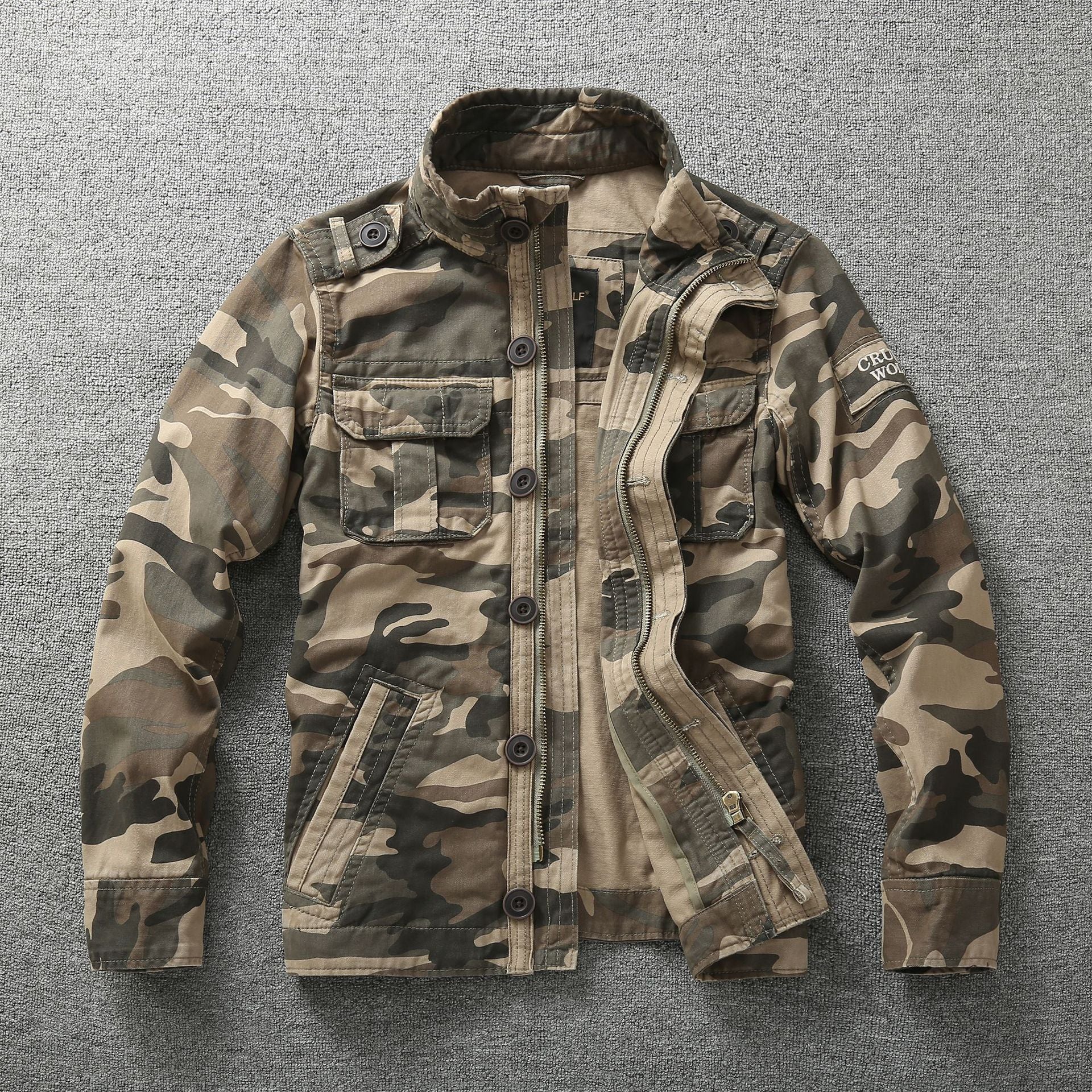 Autumn Men's Camouflage Work Jacket Sand Camouflage