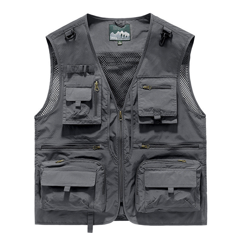 New Mesh Quick-Drying Vest Men Gray