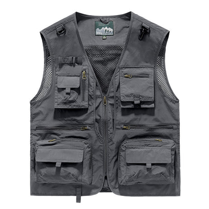 New Mesh Quick-Drying Vest Men Gray