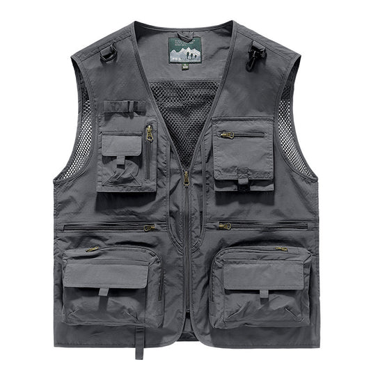 New Mesh Quick-Drying Vest Men Gray