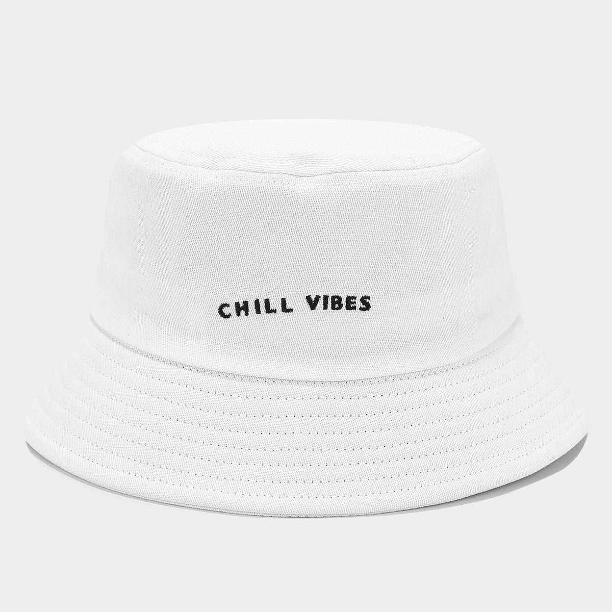 European And American Fashion Small Letter Embroidered Fisherman Hat White Free Size