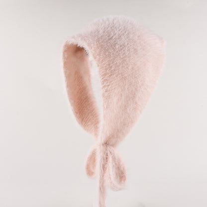 Women's Autumn And Winter Warm Plush Knitted Hat Pink