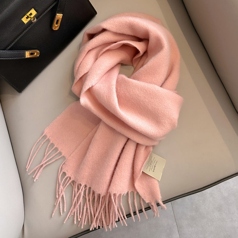 Personality Pure Wool Scarf For Women Lotus Root Starch