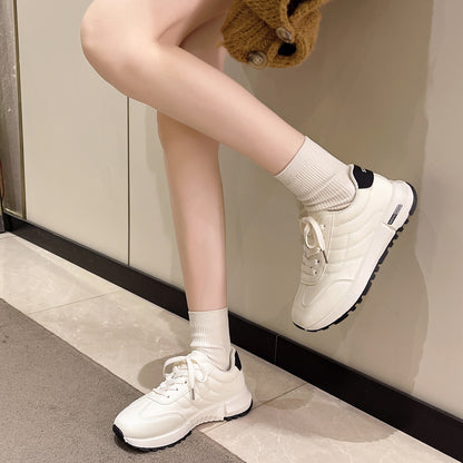 New Autumn Fashion Platform White Women's Shoes Black