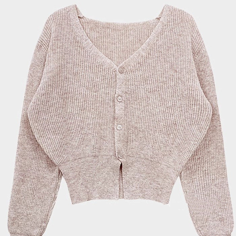 Temperament Waist-cinching V-neck Versatile Comfortable Long-sleeved Jacket For Women Beige Free Size