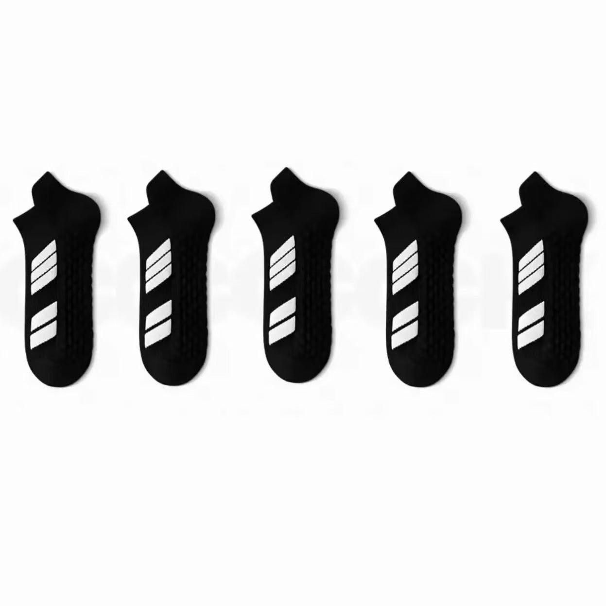 Men's Sports Socks Thick Towel Bottom Shock Absorption Non-slip Anti-sweat Black Free Size