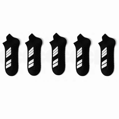 Men's Sports Socks Thick Towel Bottom Shock Absorption Non-slip Anti-sweat Black Free Size