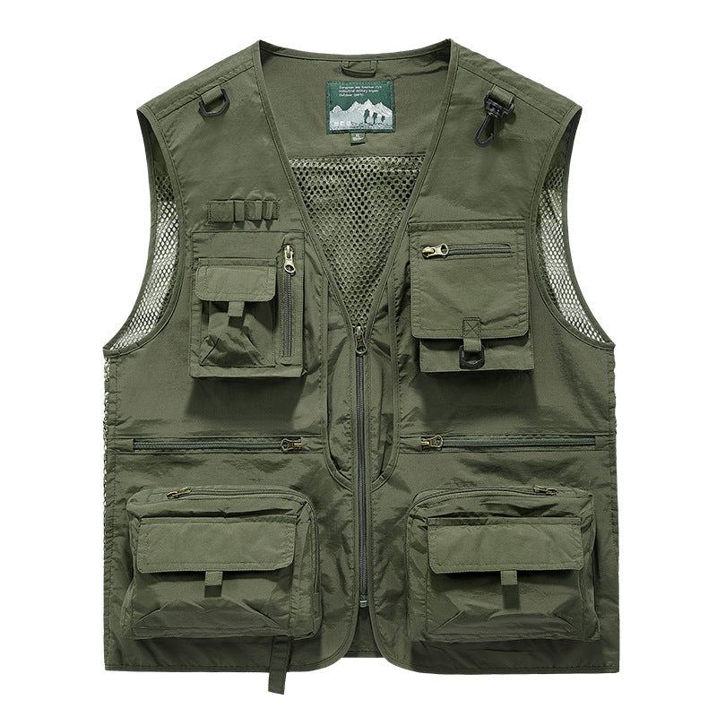 New Mesh Quick-Drying Vest Men Army Green