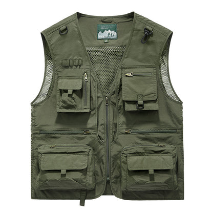 New Mesh Quick-Drying Vest Men Army Green
