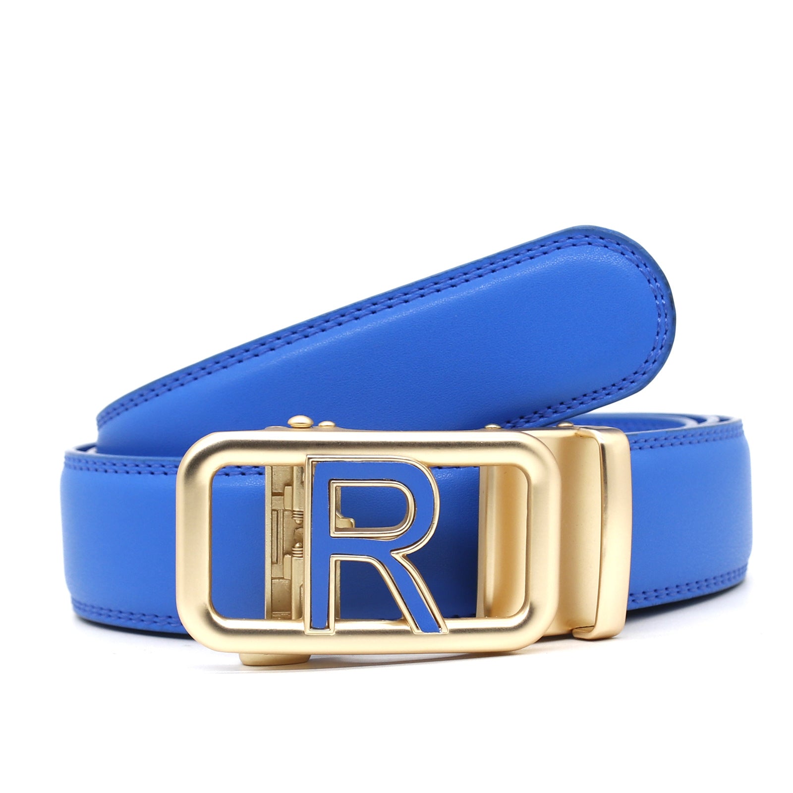 Comfort Click Belt Men's Factory Direct Sales Pants Belt All-match Casual Blue 125cm