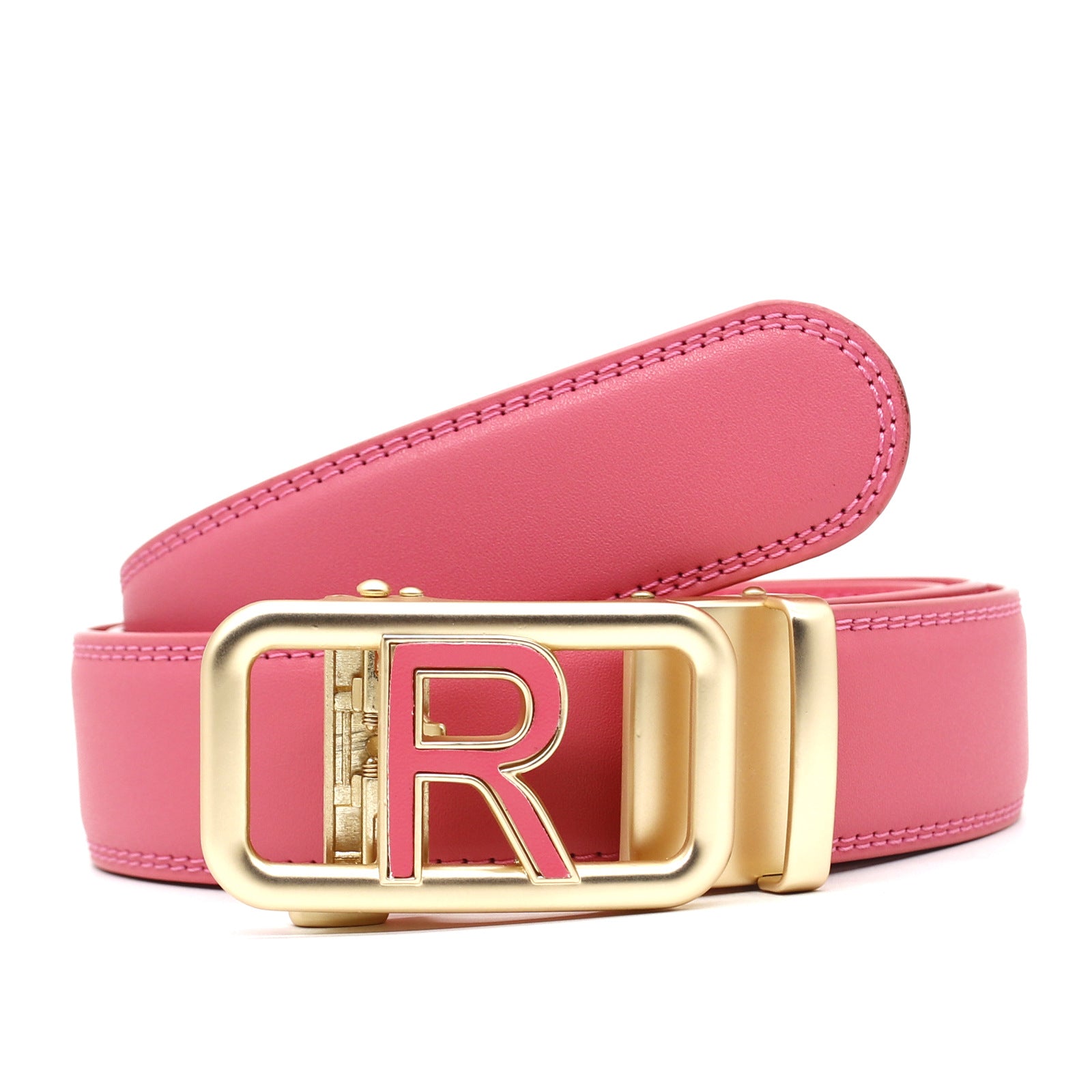 Comfort Click Belt Men's Factory Direct Sales Pants Belt All-match Casual Pink 125cm