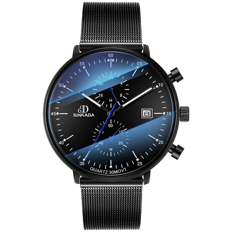 Luminous Waterproof Sports Men's Quartz Watch Black