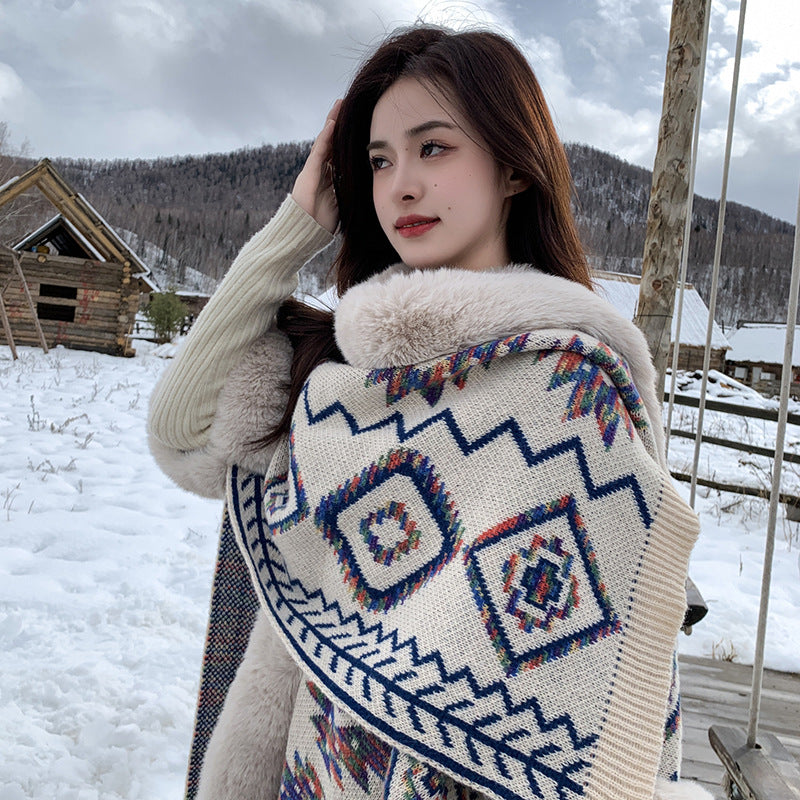 Women's Cloak Yunnan Tibet Qinghai Grassland Color 70x110cm