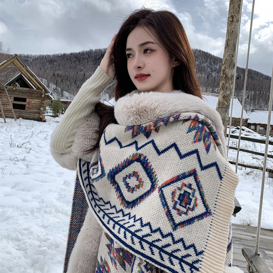 Women's Cloak Yunnan Tibet Qinghai Grassland Color 70x110cm