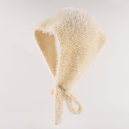 Women's Autumn And Winter Warm Plush Knitted Hat Beige